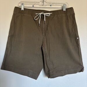 Vuori Green Ripstop Short Men's Large DuraTerra Organic Cotton Blend Activewear